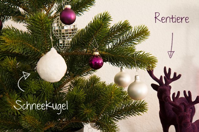 Adventsdeko in violett