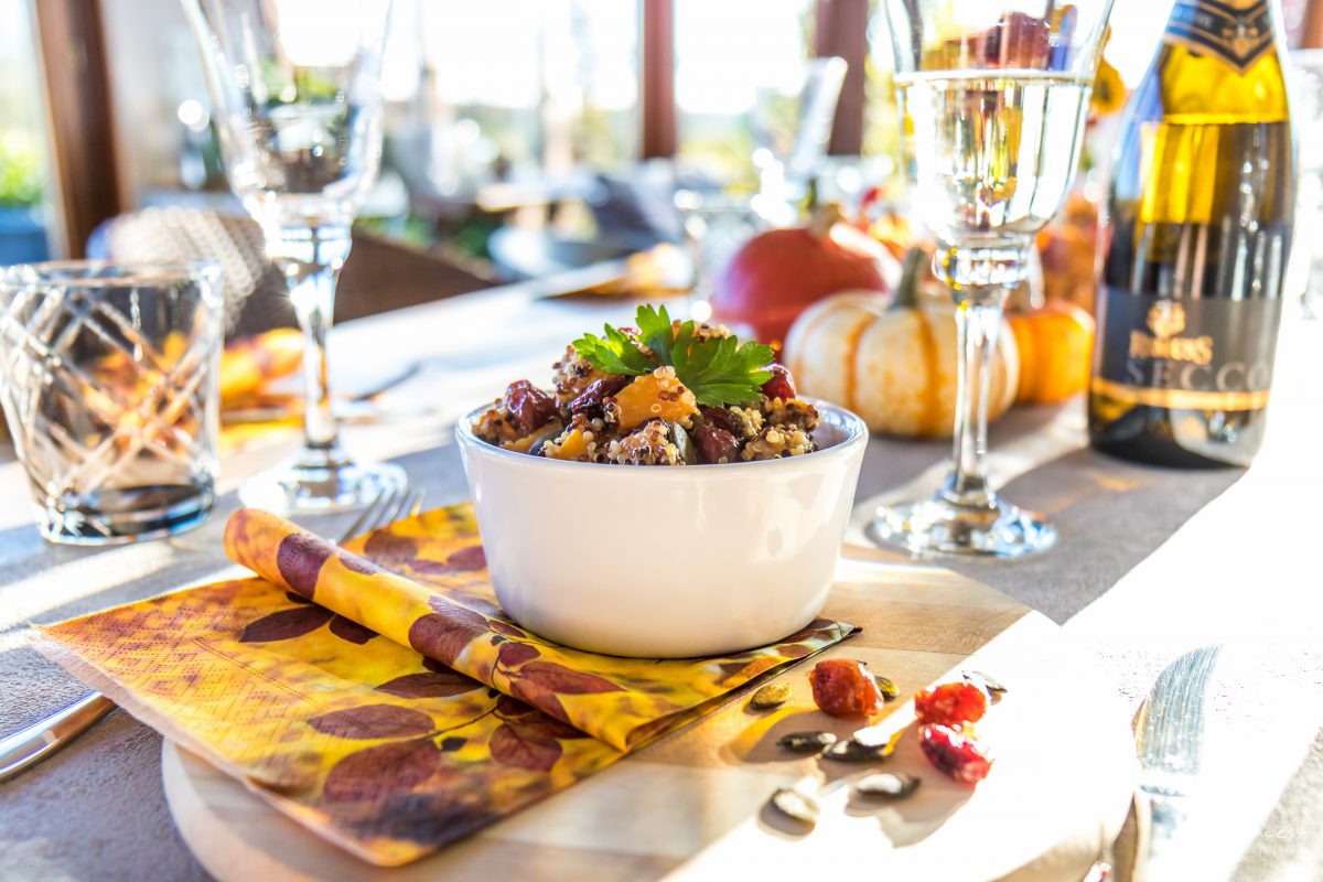 Quinoa-Kürbis-Salat mit Cranberries