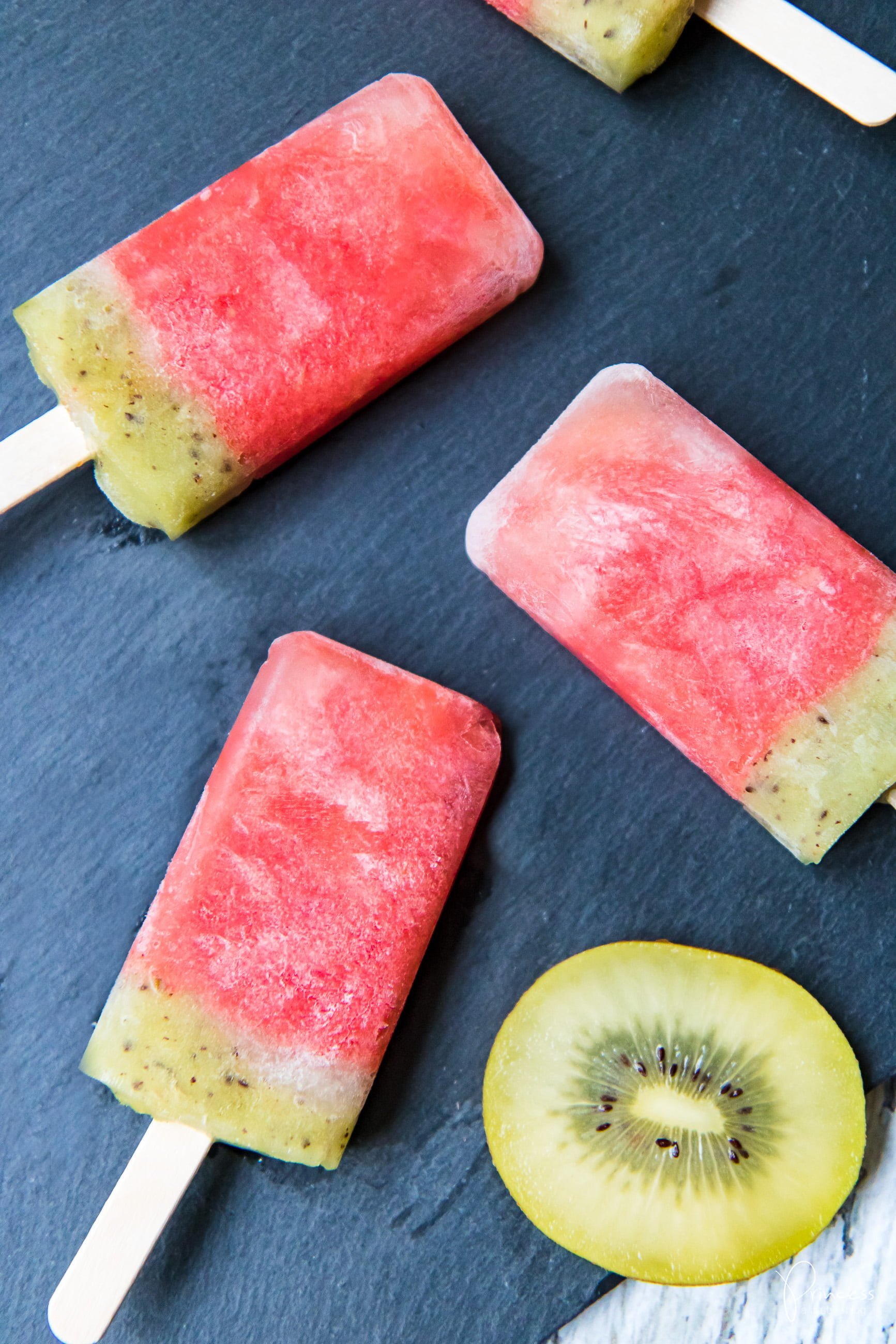 Wassermelonen Kiwi Secco (alkoholfrei) Popsicles selber machen