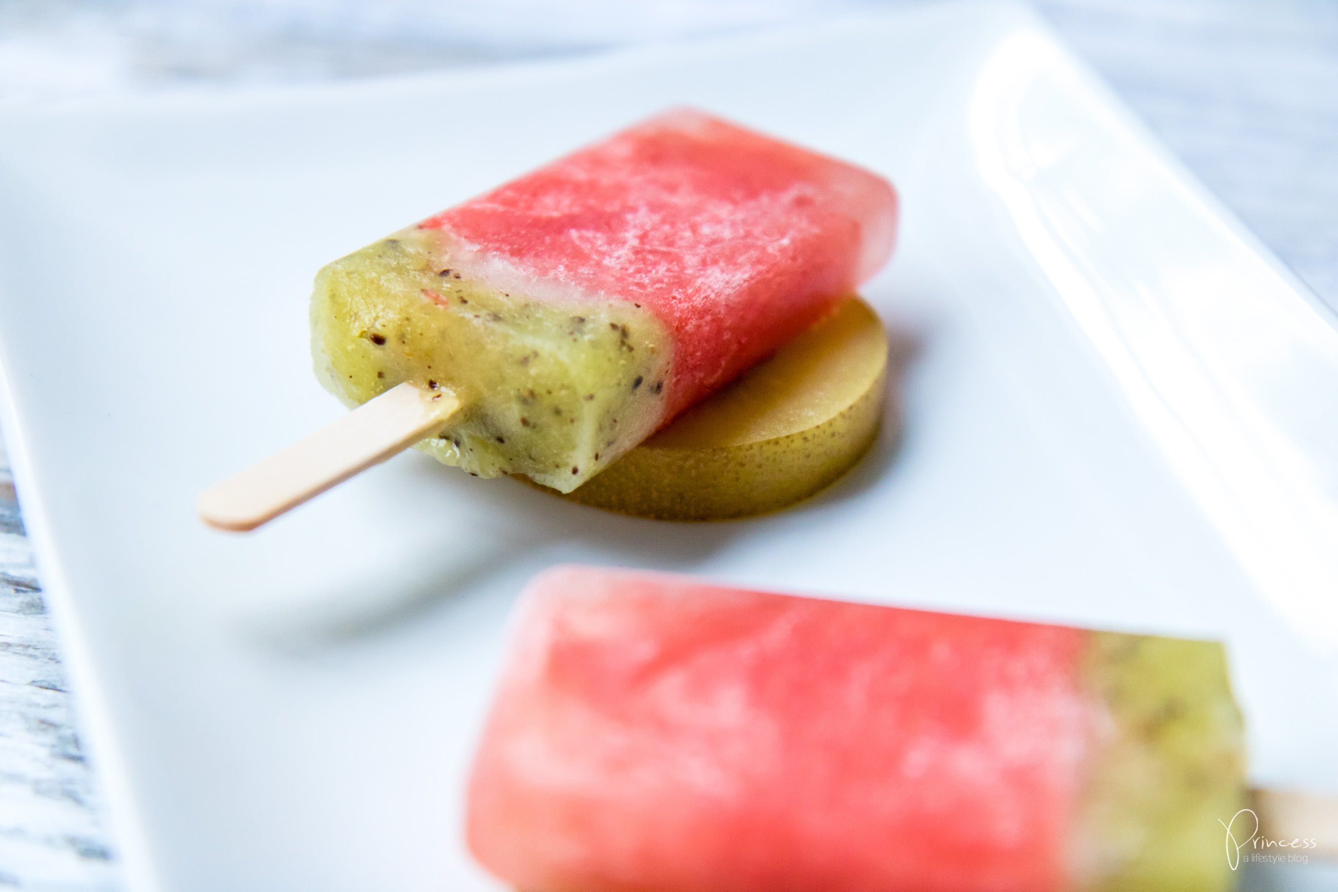 Wassermelonen Kiwi Secco (alkoholfrei) Popsicles selber machen