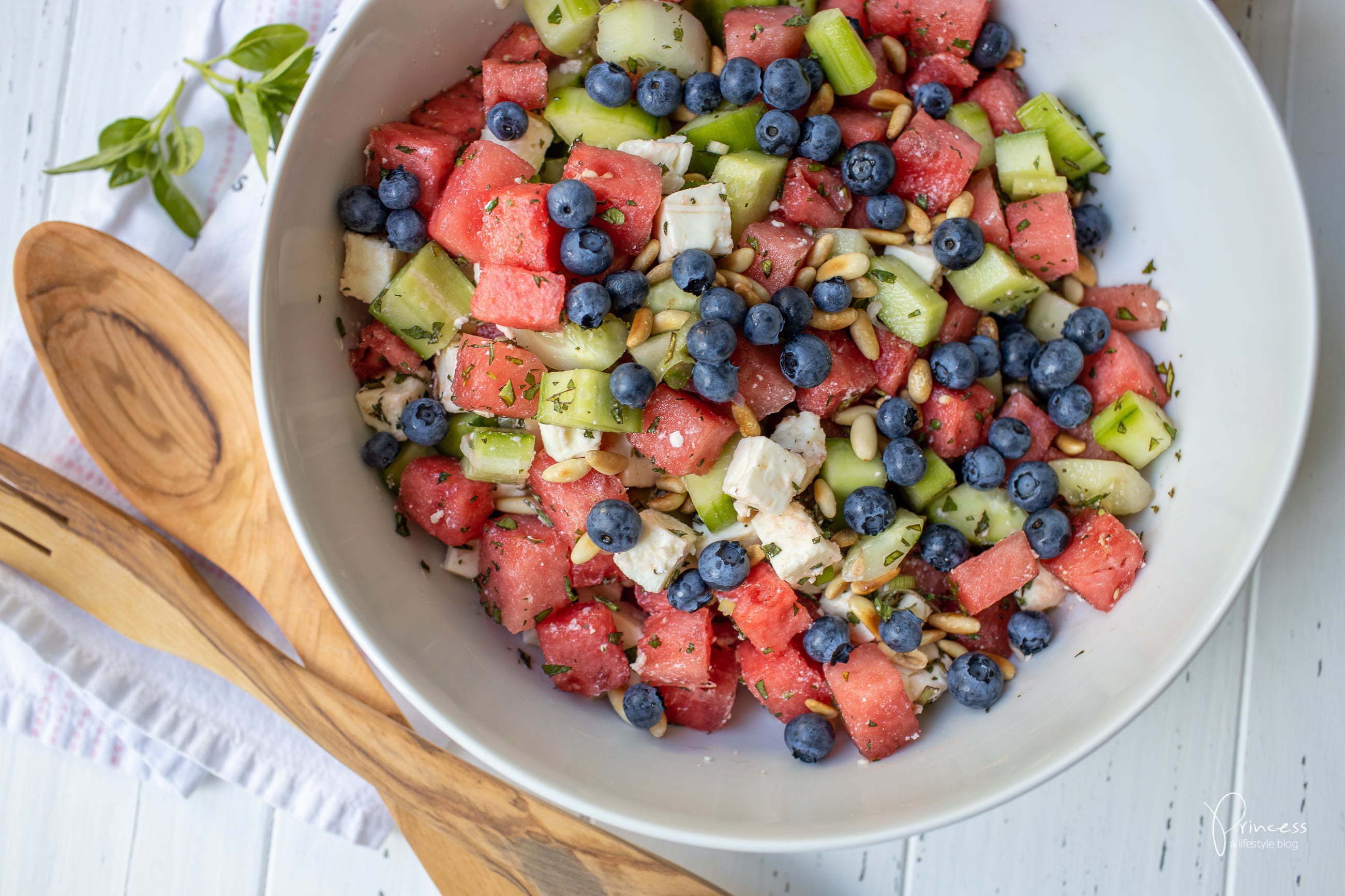 Wassermelonen Feta Salat mit Balubeeren | Foodblog Princess.ch