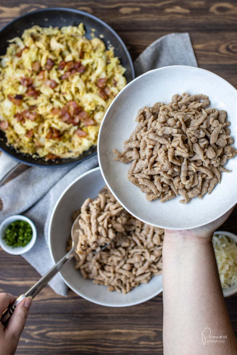 Marroni Spätzli mit Wirz-Gemüse
