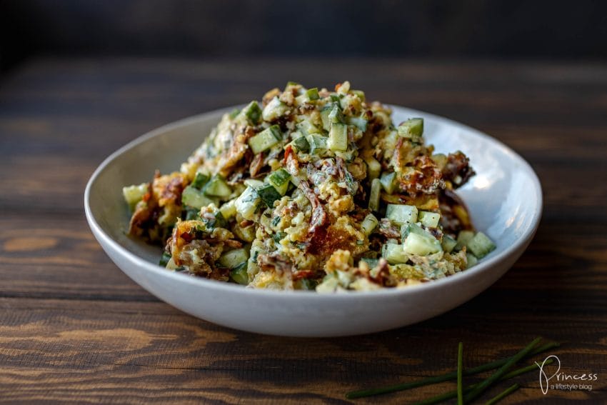 Knuspriger Kartoffelsalat | the viral smashed Potato Salad